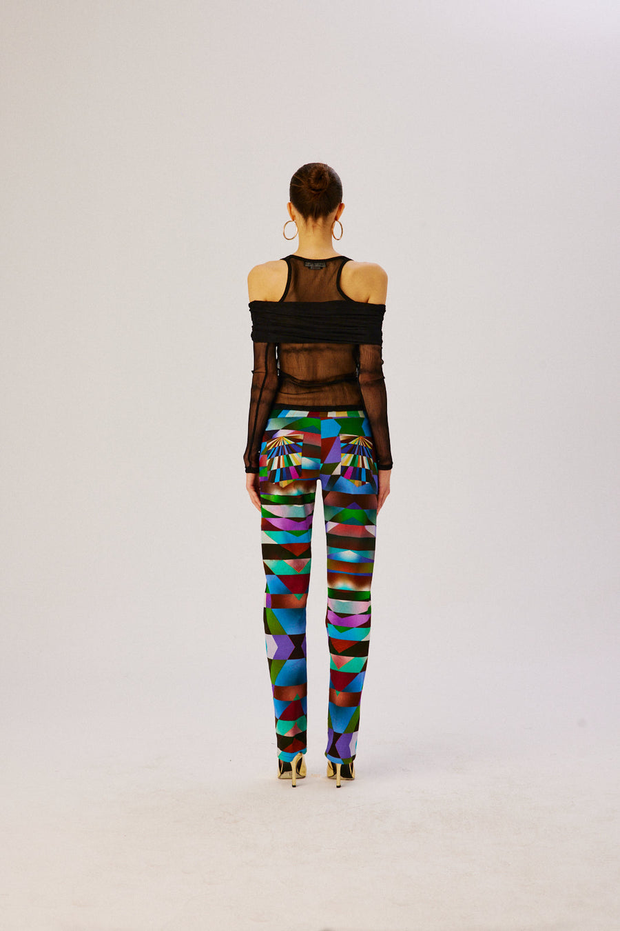 LILLE - Layered long-sleeve sheer top