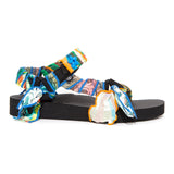 LILLY - Trekky kaleidoscope print trimmed sandals