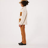 MOCHA - Embroidered sherpa jacket