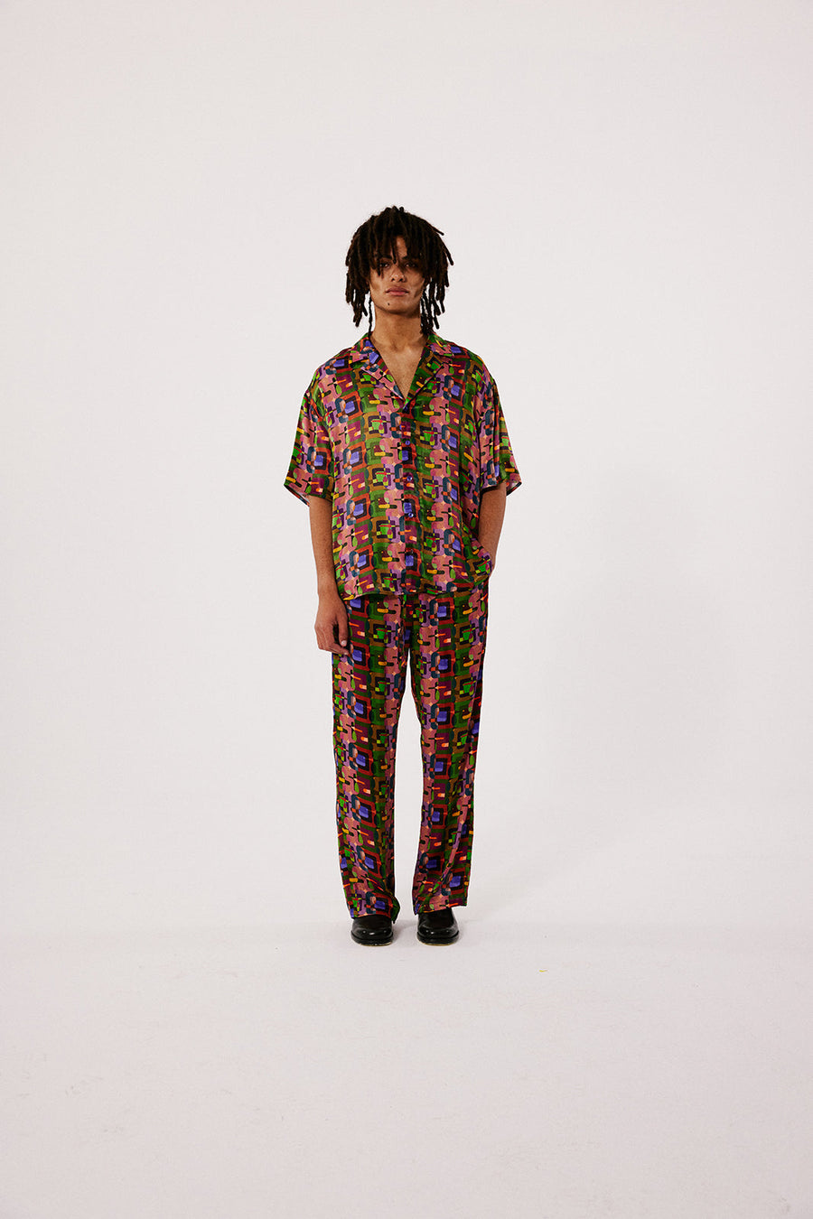 COLTON - Resort collar short sleeve printed shirt