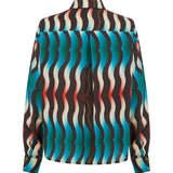 SENIA - Wave printed loose shirt