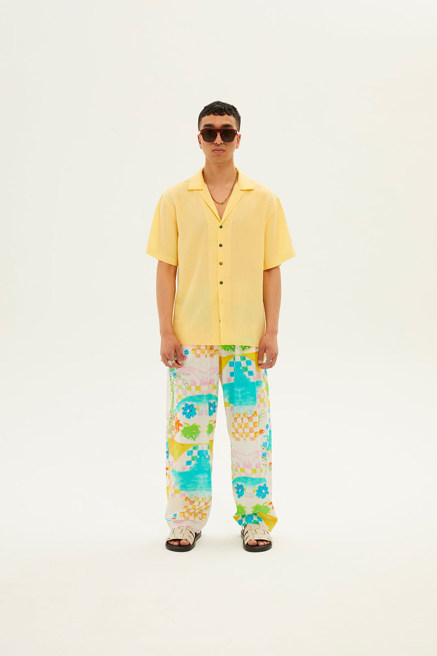 DUSTIN - Palm printed pyjama pants