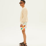 MILO - Distorted check printed swim shorts