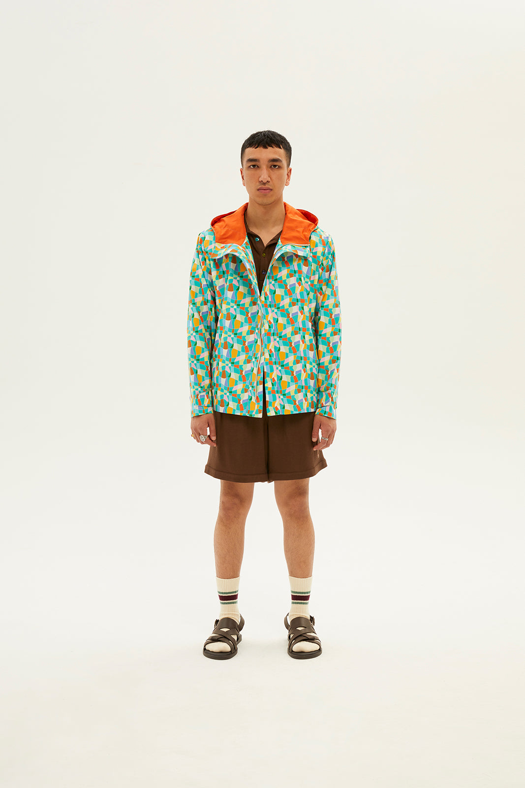 GABIN - Distorted check printed jacket