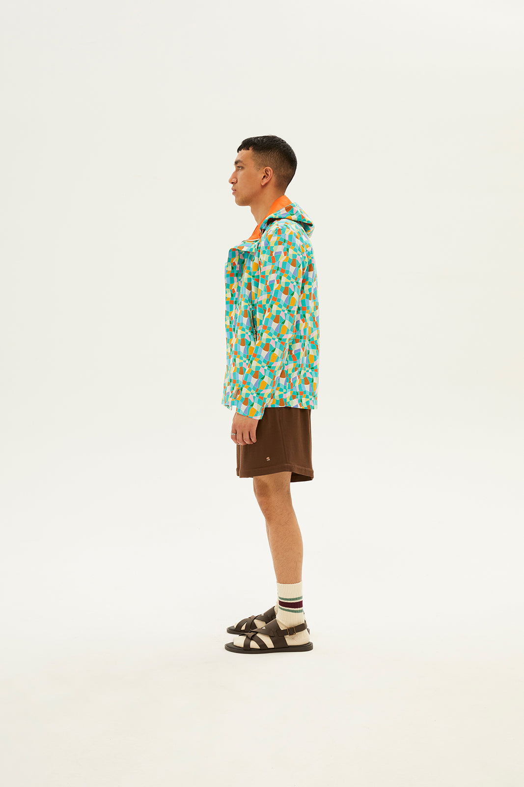 GABIN - Distorted check printed jacket