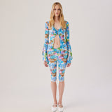 HAILEY - Fluted sleeve blouse with ruffle details