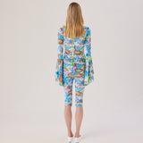 HAILEY - Fluted sleeve blouse with ruffle details