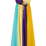 SOFIE - Raw edge detailed color-block dress