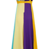 SOFIE - Raw edge detailed color-block dress