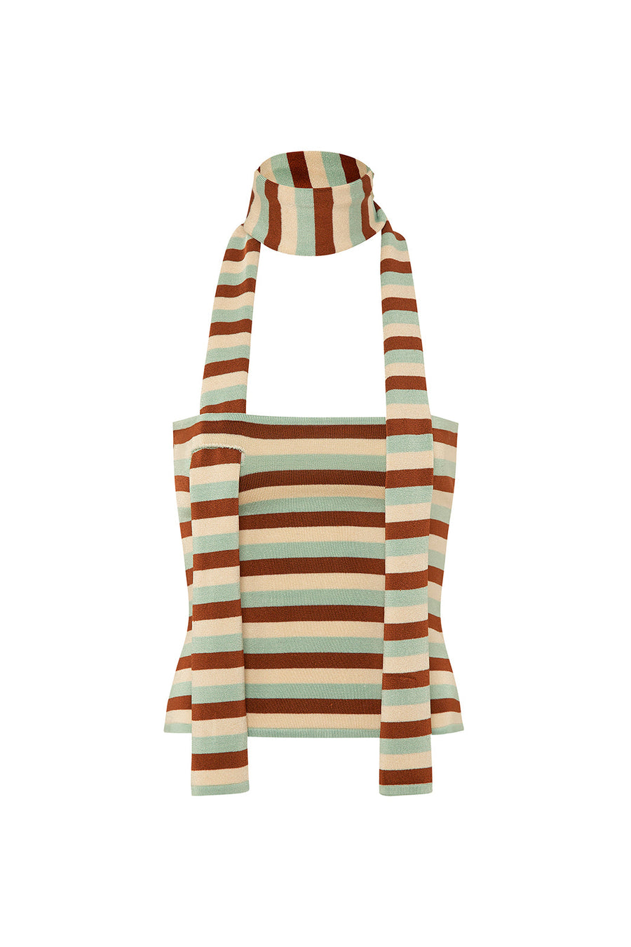 TIO - Striped strapless top with scarf