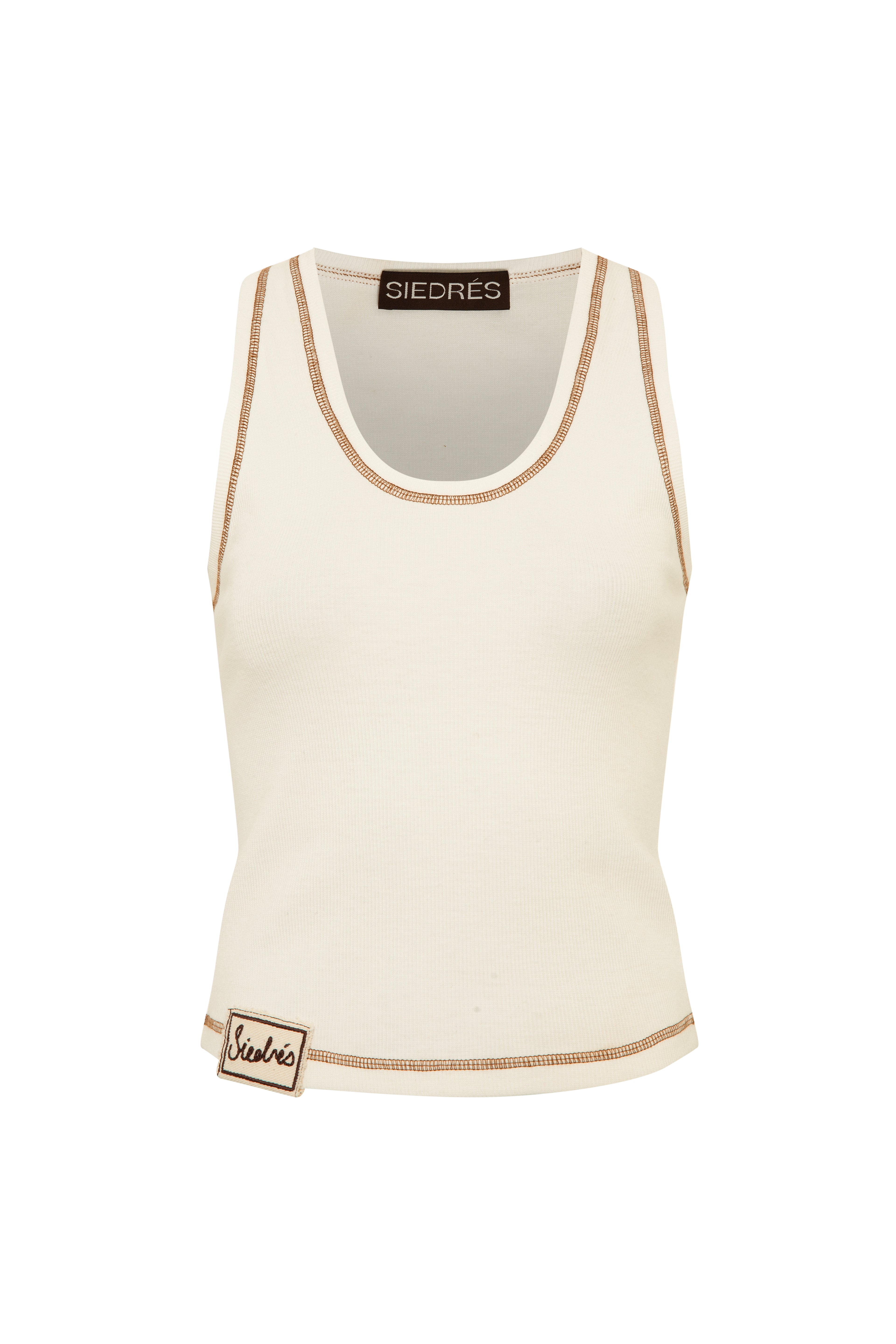 TONN - Contrast-stitch detailed tank top