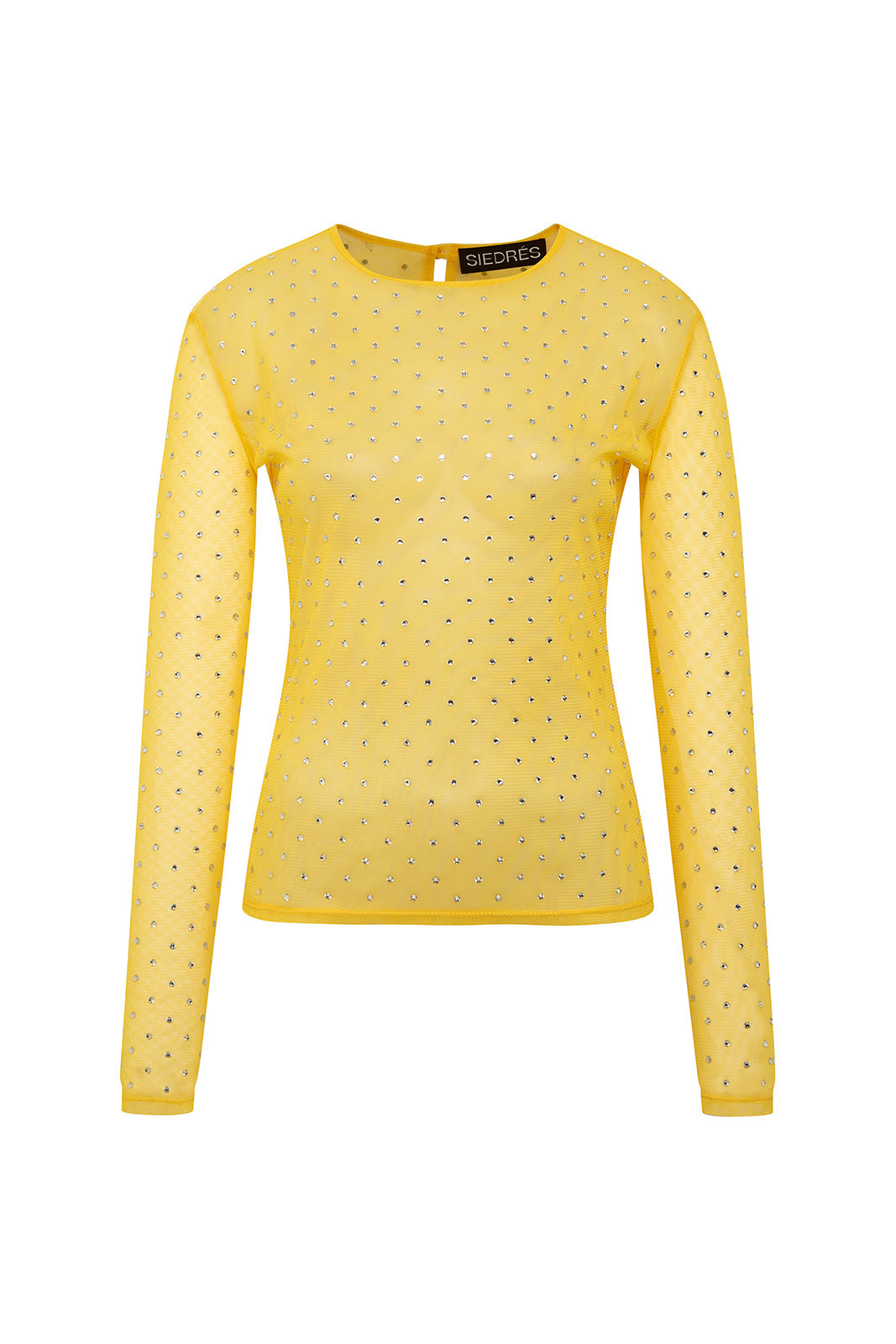 DESTA - Sheer long sleeve top with crystals