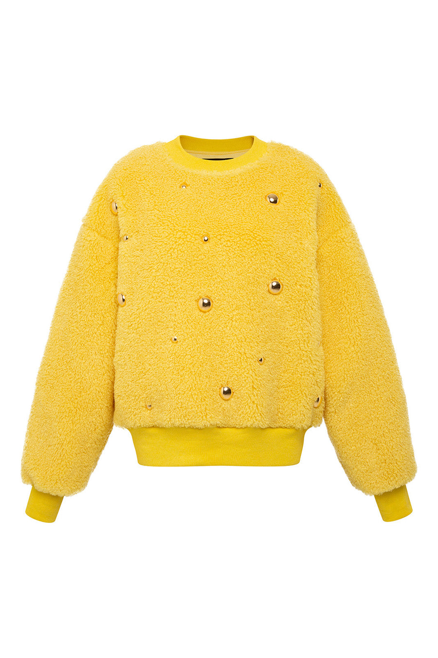 UMA - Gold beaded faux fur sweater