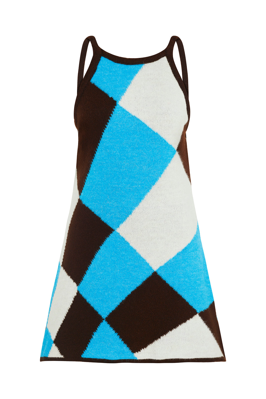 ZANE - Diamond patterned knit mini dress
