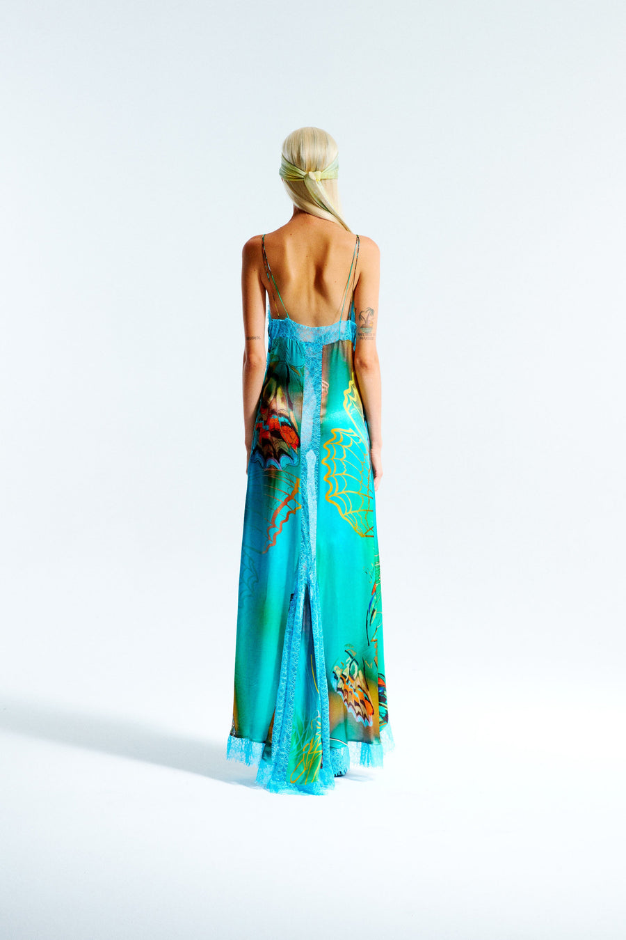 BALE - Printed lace-trimmed maxi dress