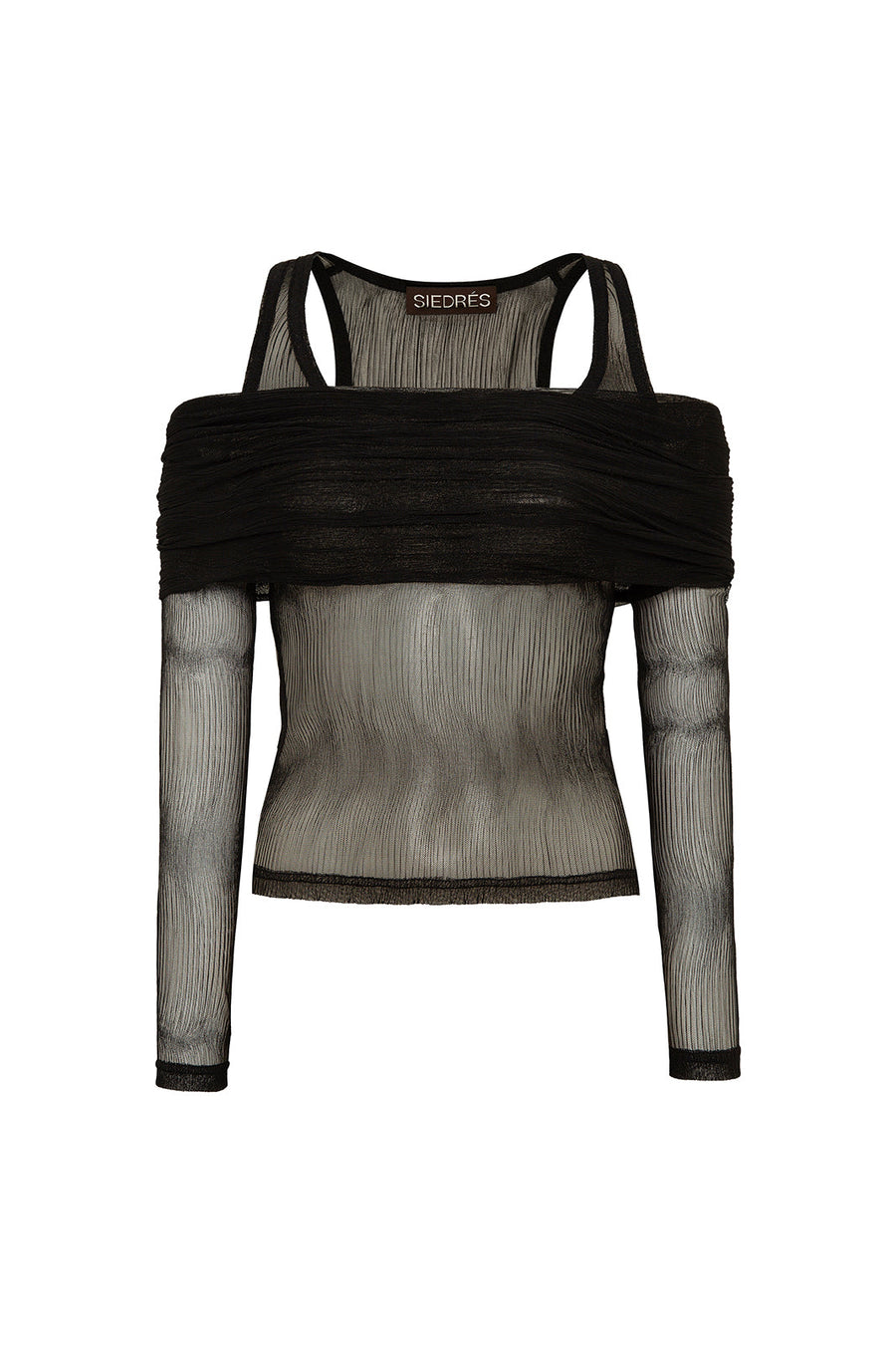 LILLE - Layered long-sleeve sheer top