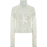 CODY - Sequin turtle neck top