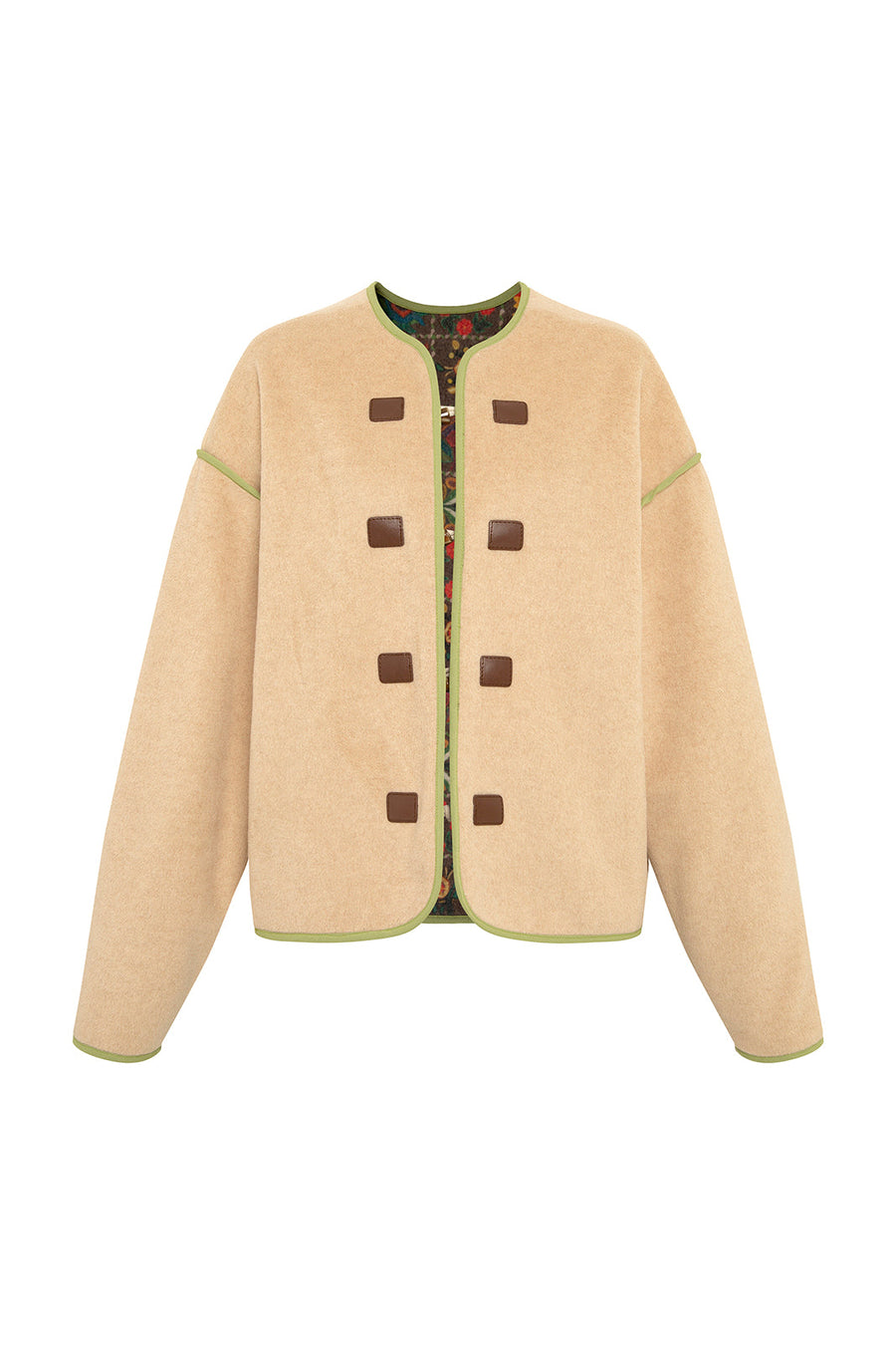 INA - Double-faced jacket with contrast piping