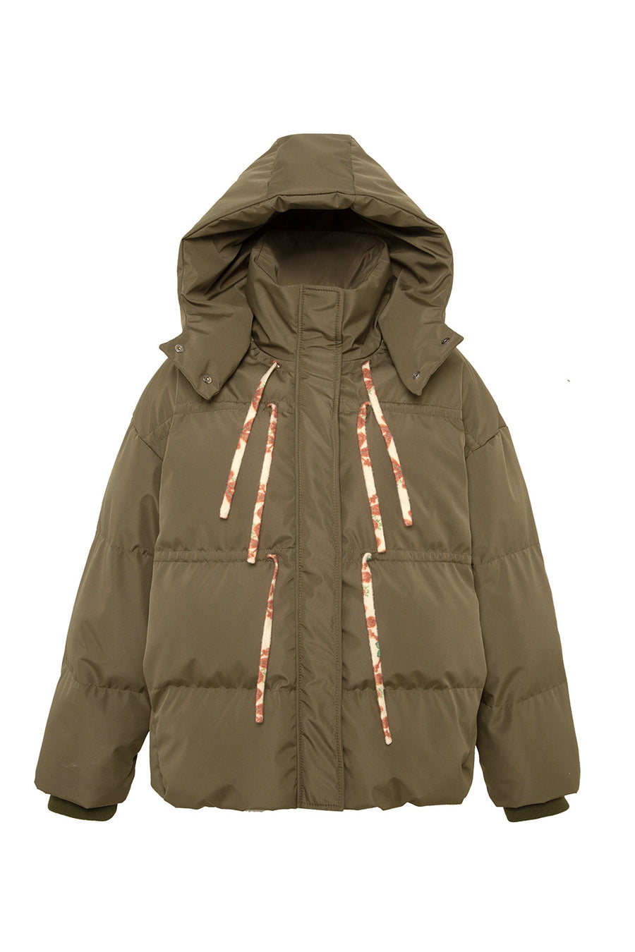 SITA - Tie detailed hooded puffer jacket