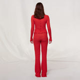 FENY - Textured low-rise pants