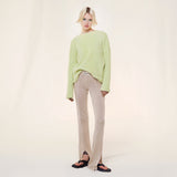 MULT - Logo-appliqué front-slit knit pants